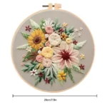 3 Piece DIY Flower Embroidery Kit 3 Piece DIY Flower Embroidery Kit