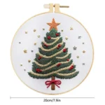 Floral Tree Christmas Embroidery Kit with Hoop Floral Tree Christmas Embroidery Kit with Hoop