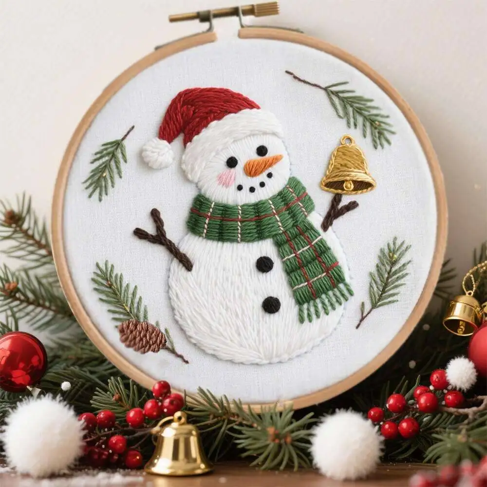 DIY Snowman Embroidery Kit