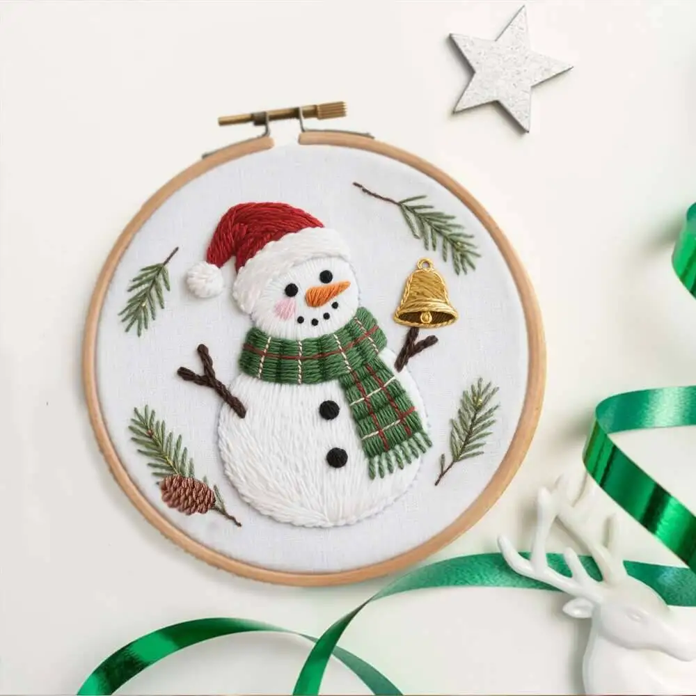 DIY Snowman Embroidery Kit