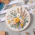 DIY Floral Cross Stitch Embroidery Kit