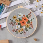 DIY Floral Cross Stitch Embroidery Kit