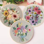 3 Piece DIY Flower Embroidery Kit 3 Piece DIY Flower Embroidery Kit