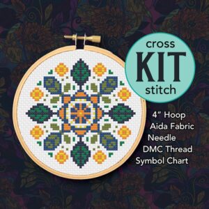 Scandinavian Flower Counted Cross Stitch Kit