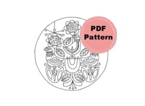 Scandinavian Folk Art Bird Embroidery Kit