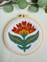 Scandi Floral Punch Needle Embroidery Kit