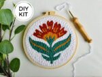 Scandi Floral Punch Needle Embroidery Kit
