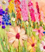 Cosmos and Snapdragons Embroidery Kit