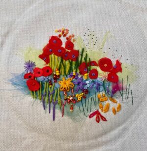 Harvest Poppies Embroidery Kit