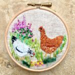 Farmyard Hens Embroidery Kit