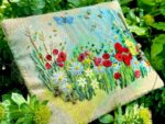 Poppy Meadow Pincushion Embroidery Kit