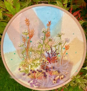 Autumn Cow Parsley Embroidery Kit