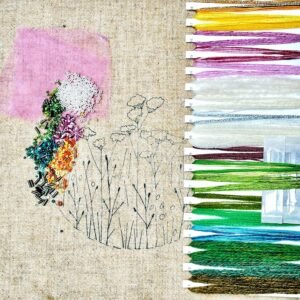 Summer Cow Parsley Meadow Embroidery Kit