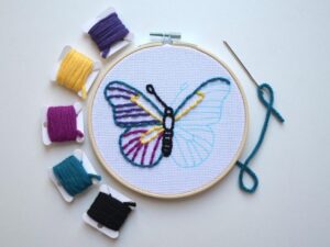 Butterfly Kids Embroidery Kit
