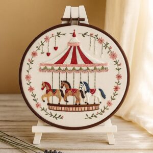 Vintage Carousel Embroidery Kit