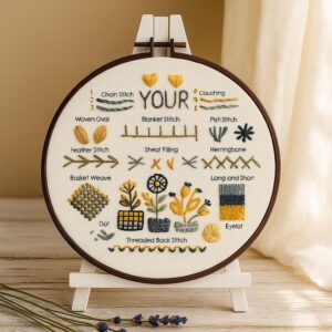 Floral Stitch Sampler Embroidery Kit
