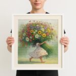 Girl with Bouquet Cross Stitch Kit