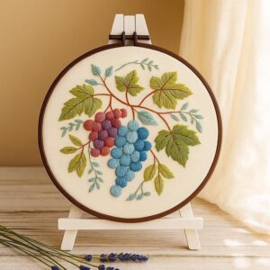 Grapes & Leaves Embroidery Kit