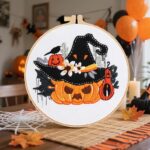 Halloween Pumpkin Embroidery Kit