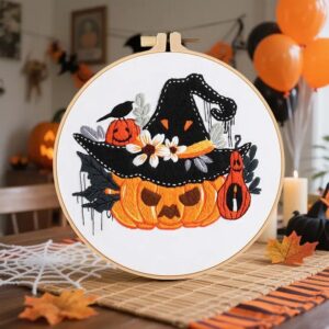 Halloween Pumpkin Embroidery Kit