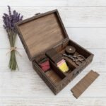 Floral Wooden Embroidery Organizer Box