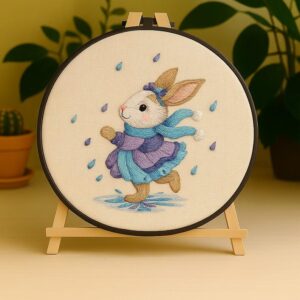 Cute Bunny Embroidery Kit for Beginners