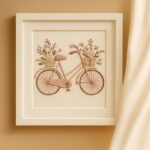 Pink Flower Bicycle Embroidery Kit