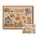Autumn Pumpkin Truck Cross Stitch Kit