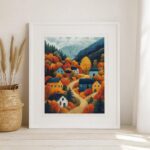 Autumn Village Cross Stitch Kit
