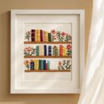 Floral Bookshelf Embroidery Kit