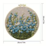 Blue & White Wildflowers Embroidery Kit