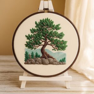Pine Landscape Embroidery Kit