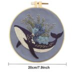 Floral Whale Embroidery Kit