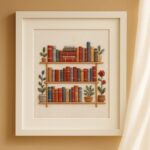 Bookshelf Embroidery Kit