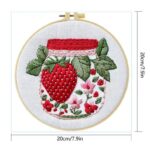 Strawberry Jam Jar Floral Embroidery Kit