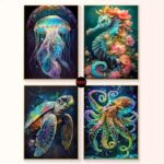 Sea Animals Cross Stitch Kit