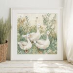 White Geese Meadow Cross Stitch Kit