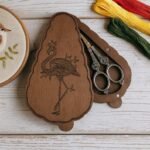 Wooden Scissor Case with Magnetic Closure