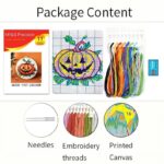 Halloween Pumpkin Cross Stitch Kit for Beginners