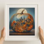 Halloween Gothic Village Cross Stitch Kit