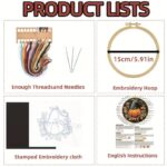 Halloween Pumpkin Witch Hat Embroidery Kit