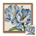 Blue Tulips Cross Stitch Kit