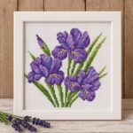 Iris Flower Cross Stitch Kit