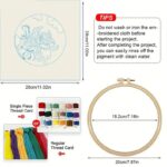 Red Chrysanthemum Embroidery Kit