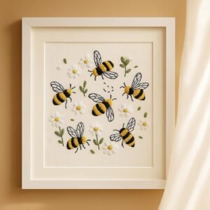 Bee & Daisy Hand Embroidery Kit