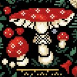 Mushroom Cross Stitch Embroidery Kit