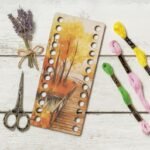 Autumn Landscape Wooden Floss Organizer