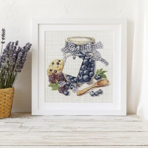 Blueberry Jar Cross Stitch Kit