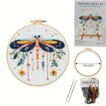 Dragonfly Floral Embroidery Kit