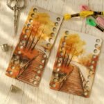 Autumn Landscape Wooden Floss Organizer